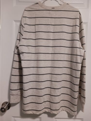 NWT FIVE FOUR JOSHUA Gray striped long-sleeved shirt. size X LARGE. - Picture 2 of 9