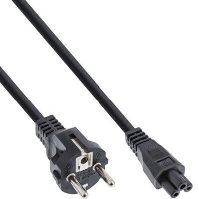 Netzkabel für Laptop-/Notebook-Netzteile 230VAC 3-polig 2m Kleeblatt schwarz
