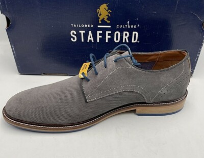 Stafford Mison Water Resistant Gray Oxford Shoes - Men display picture 1