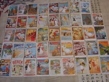 43 Cartes postales - reproduction affiches villes balnéaires - Blanche Porte