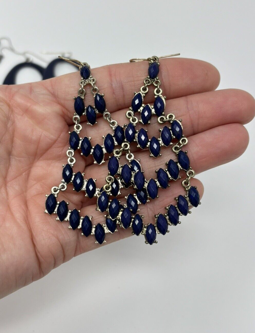 Dangle Statement Earring Lot (7 Pair) Hoop Tassel… - image 3