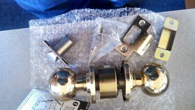 LOCKSMITH ARROW M02 BD US3 POLISHED BRASS CYLINDRICAL PRIVACY 2 3/8'' B.S.BALL