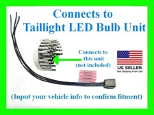Fits XTS ATS Taillight Tail Light LED Bulb Unit Connector Plug Wiring Harness