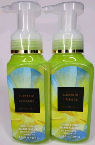2 BATH & BODY WORKS ELECTRIC LIMEADE GENTLE & CLEAN FOAMING HAND SOAP 8.75 FL OZ