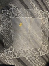 Vintage Ladies Hankie White Lace From Austria All Cotton New w/Sticker
