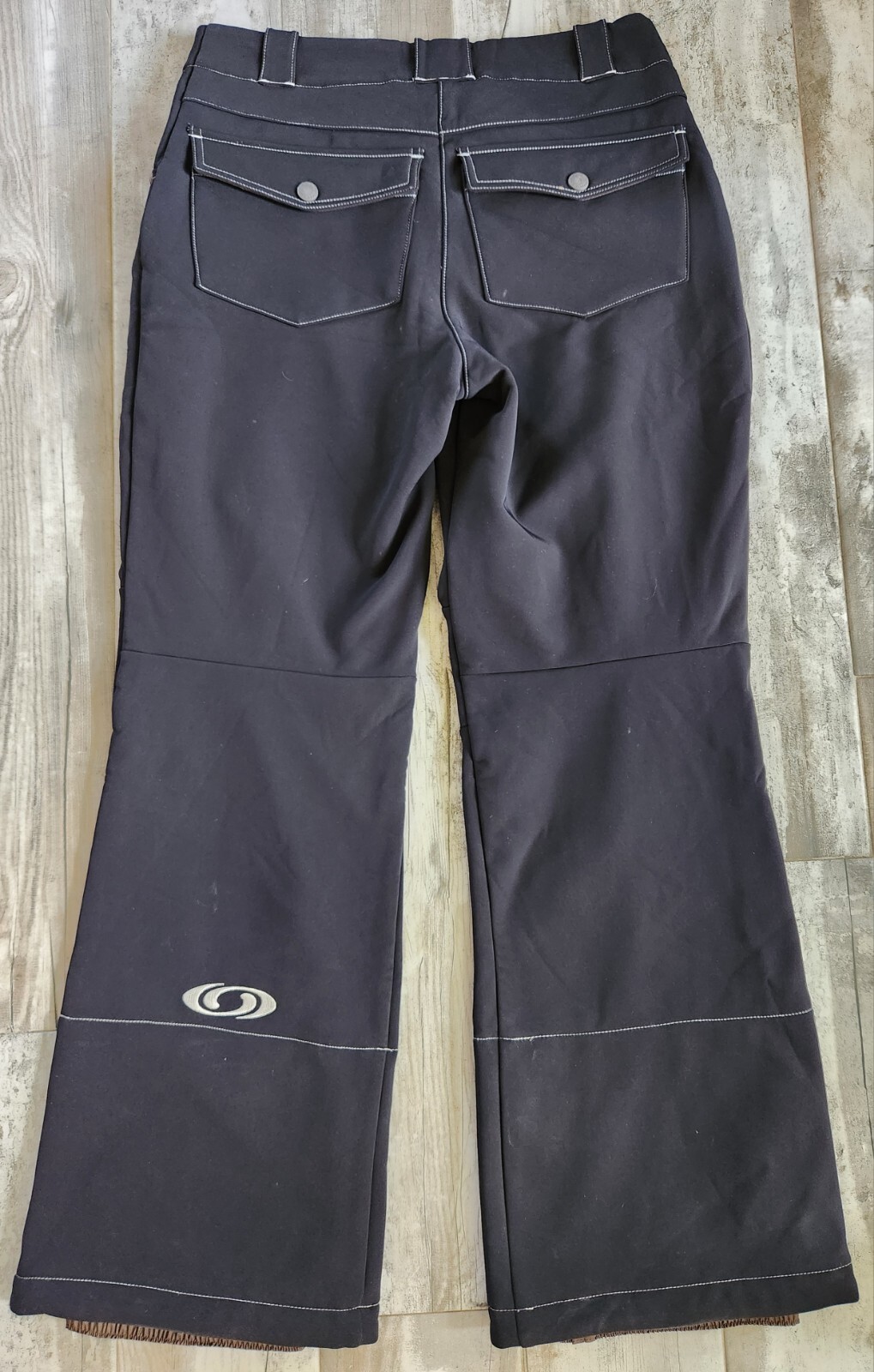 Pantaloni da sci Salomon Climapro 10k neri taglia 12 donna foderati in pile isolati