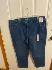 BRAND NEW WOMEN'S SIZE 20W PETITE TERRA & SKY STRAIGHT LEG JEANS