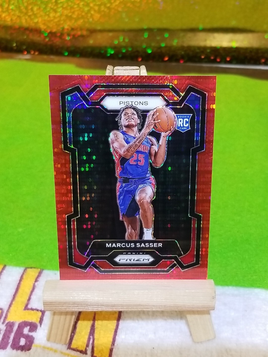 2023-24 Marcus Sasser TRUE ROOKIE Red Seismic Prizm SP /299 #174 RC Pistons