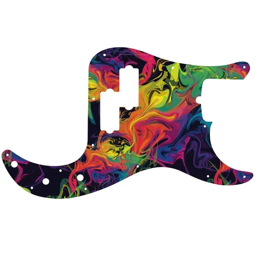 Pickguard Fender American Standard Precision P Bass rainbow swirl