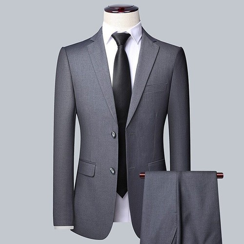 Mens (Blazer+ Waistcoat + Trousers) Business Gentleman Suit 3-piece Suit - Picture 28 of 30