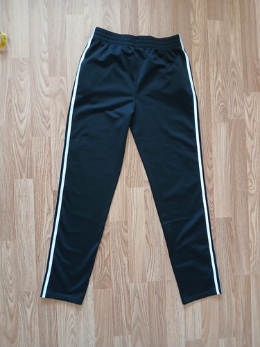 Adidas Sweatpants Youth Large Black Slim Track Pants Pull On Athletic - Picture 4 of 8