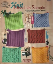NEW KNIT DISHCLOTH SAMPLER 12 DESIGNS KNITTING PATTERN BOOK