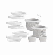 STERLING STORE 12-Piece Wall Mounted Shower Caddy in White Finish