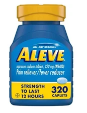 Aleve Naproxen Sodium Tablets 320 Caplets