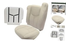 Light Tan Driver Side Bottom  Top Lean Back Replacement Leather Seat Covers