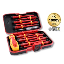 Insulated 1000V Slotted Phillips Magnetic Screw Driver Bits Kit with Tester Pen