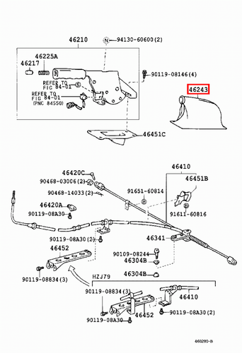 Genuine LandCruiser 78 76 75 Series VDJ HZJ FZJ Brown Handbrake Lever Boot Cover - Picture 6 of 16