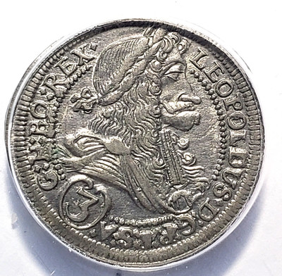 ソーナンス Austria Leopold the Hogmouth 3 Kreuzer 1703-IA ANACS AU58 | eBay