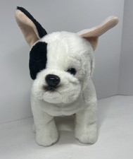 Animal Alley French Bulldog Dog Plush Stuffed Toy 10" 2017 Black White Toys R Us