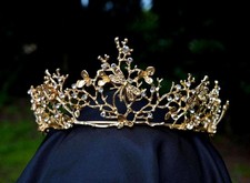 Gold leaf Tiara Bridal Greek Crown Birthday Wedding Gift Diadem Woodland vine