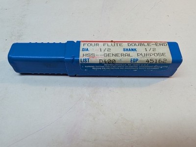 Niagara Cutter-EDP# 45162 4FTL Double Ended 1/2 DIA 1/2 SHK HSS General Purpose