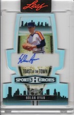 2026 LEAF SPORTS HEROES  NOLAN RYAN AUTO #6/9 *TOAST OF THE TOWN*