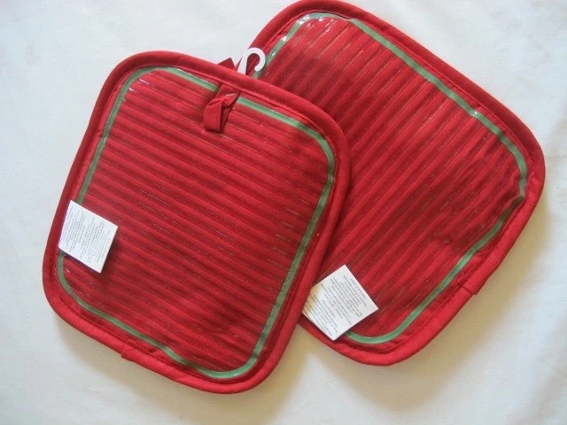 JUEGO DE 2 PORTA MACETAS DE COCINA SPODE ÁRBOL DE NAVIDAD - RESPALDO ANTIDESLIZANTE - NUEVO - ENVÍO GRATUITO. Foto 2 de 3