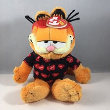 *NMT* TY Beanie Baby - GARFIELD the Cat (Happy Valentine's Day) 9" NEW Plush Toy