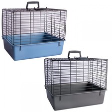Pet One Carry Cage Wire Top 42x35x30cm 507 Assorted Colour Grey / Blue