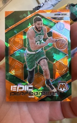 2024-25 Panini Mosaic - Epic Performers Jayson Tatum #4 Orange Ice 11/49