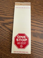 Vintage GE General Electric One Stop Service Quality Matchbook Cover