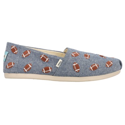 TOMS Alpargata Slip On  Womens Blue Flats Casual 10017321T