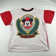 Disney Originals Mickey Mouse University White Shirt XL Vintage Made In USA