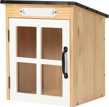 Outdoor Book Sharing Box: Natural Wood Library with Reinforced Waterproof Roof,
