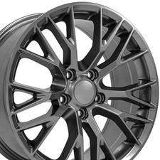 18 Gunmetal Front Wheel For 1997-2013 Chevy Corvette - Rvo1049 18 Gunmetal Front Wheel For 1997-2013 Chevy Corvette - Rvo1049
