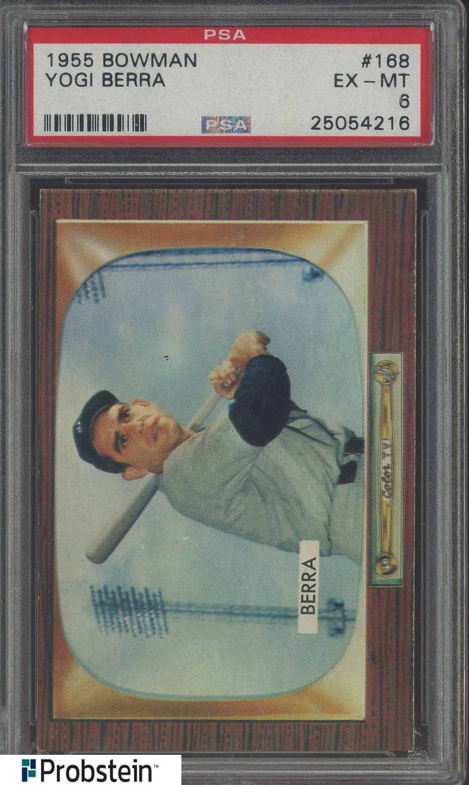 1955 Bowman #168 Yogi Berra New York Yankees HOF PSA 6 EX-MT