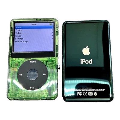 APPLE iPOD CLASSIC 5th SSD 256GB Wolfson DAC Clear Green Near Mint - Image 1 of 4