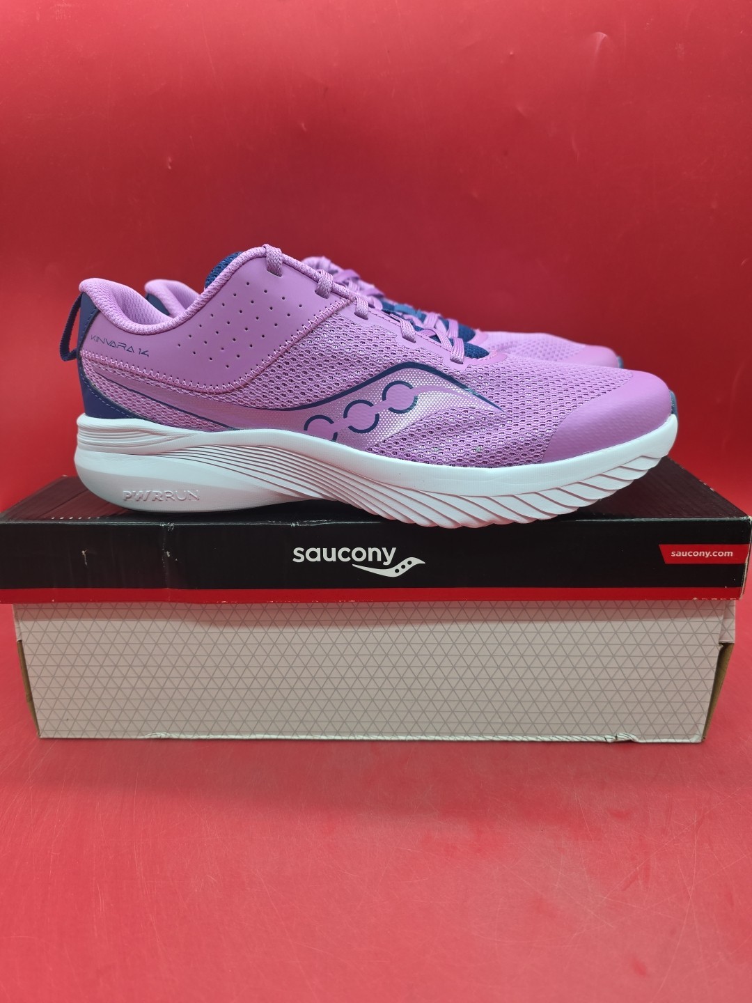 Saucony Running Shoe Girls Size 7M ‘Kinvara 14’ Rose/Peony SK167269 