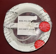 100 Foot Solid Winn W-2 Alarm Security Wire Cable 22/2 Gauge Stranded NIP