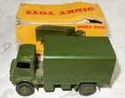 VINTAGE DINKY TOYS COVERED ARMY WAGON + NEAR MINT IN PART BOX