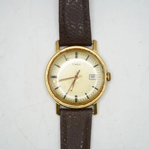 Vintage 1960s/70s Timex Mercury Men's Gold Tone Dress Watch - Needs Battery