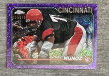 Anthony Munoz 2024 TOPPS CHROME PURPLE SPECKLE REFRACTOR /275 CLEVELAND BROWNS
