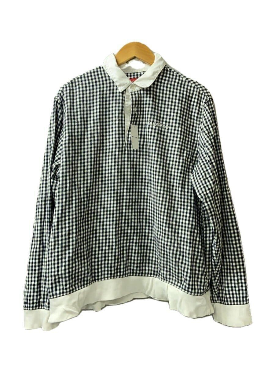 Supreme Long Sleeve Shirt 17SS Gingham Polo L S Cotton Black CK 