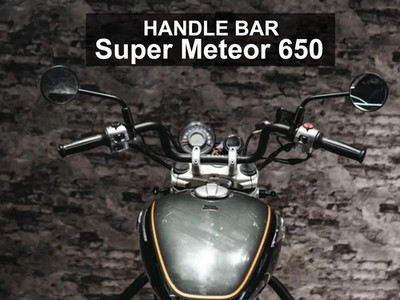 ''LENKER SCHWARZ'' PASSEND FÜR ROYAL ENFIELD SUPER METEOR 650