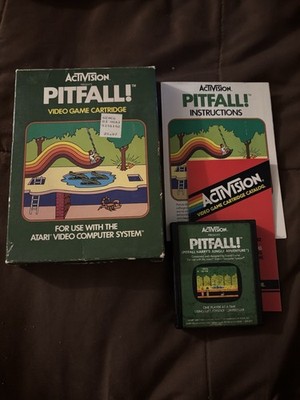 Activision Pitfall! Atari Video Computer System Game w/ Manual & Box