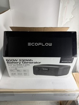 EcoFlow RIVER 3 Portable Power Station 230Wh   Excellent Condition   W/Box & Man