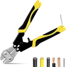 Mini Bolt Cutters 8" Wire Cable Cutter Small Screw Cutter Tool Non-Slip Handle