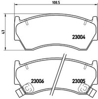 Brembo P 56 033 Bremsbelagsatz, Scheibenbremse For Nissan