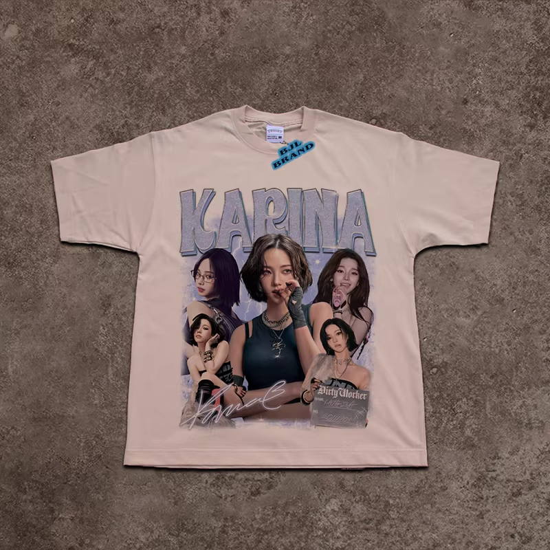 AESPA KARINA SUMMER T-SHIRT KPOP JERSEY SYNK: AEXIS LINE TOUR 2026