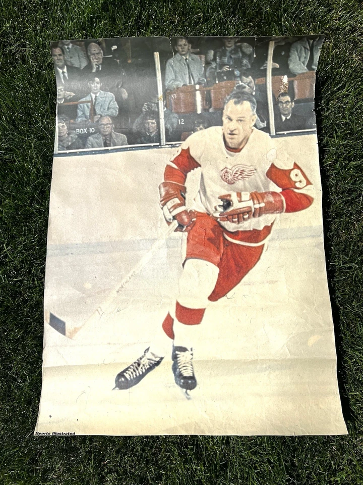 Gordie Howe Red Wings 1970 de colección Póster Sports Illustrated 23x33 (recortado) *Leer* Foto 2 de 4